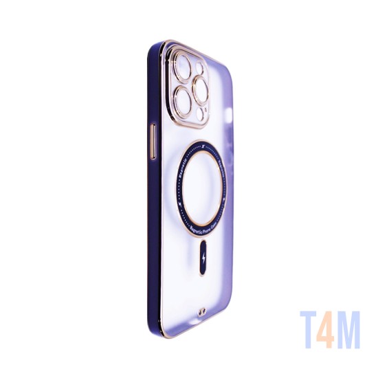 Capa Magnética com Lente de Câmara Série Q para Apple iPhone 14 Pro Azul